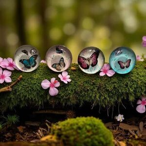 Glass Butterfly Magnets